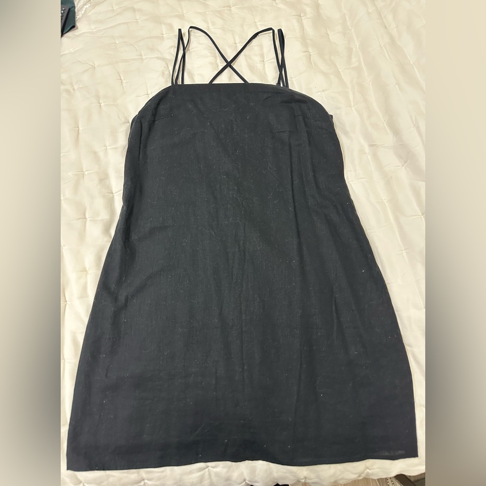 Elegant Black Spaghetti Strap Dress